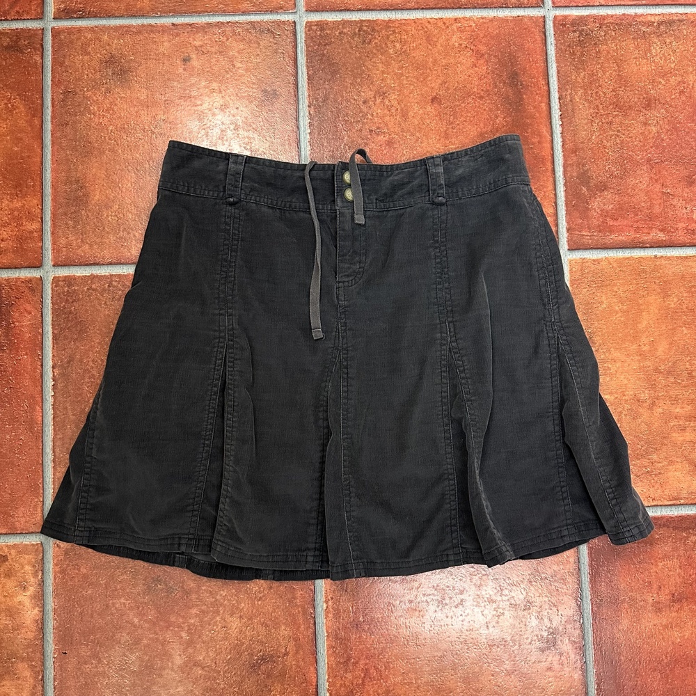 Athleta Corduroy Hidden Drawstring Mini Length Skirt Size 6P